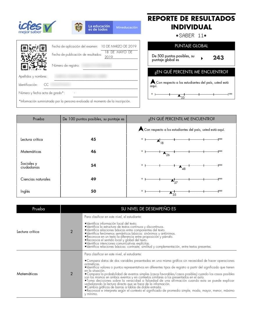 Certificado De Resultados De La Prueba Icfes Image To U